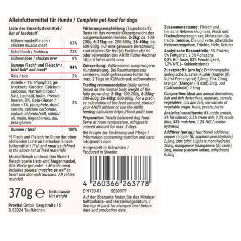 Hund Hundefutter Nassfutter Surfers Superfood 370g 6 Stück -3- Anifit