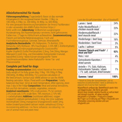 Hund Nassfutter Schäfers Pfanne 370g 6 Stück im Tetra Pak -3- Anifit